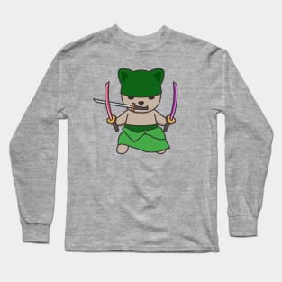 Three Sword Style Zoro Cat Long Sleeve T-Shirt